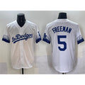 Boles Los Angeles Dodgers #5 Freddie Freeman White  City Connect Cool Base Stitched Jersey