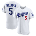Boles Los Angeles Dodgers #5 Freddie Freeman White  Home Authentic Jersey