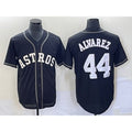 Boles Houston Astros #44 Yordan Alvarez Black  Cool Base Stitched Jersey