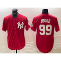 Boles  New York Yankees #99 Aaron Judge Red  Fashion Cool Base Jersey
