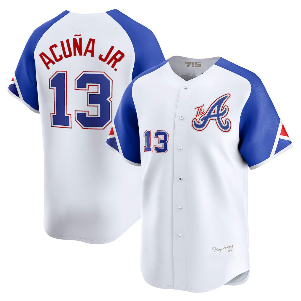 Boles Atlanta Braves #13 Ronald Acu?a Jr. White  City Connect Limited Player Jersey