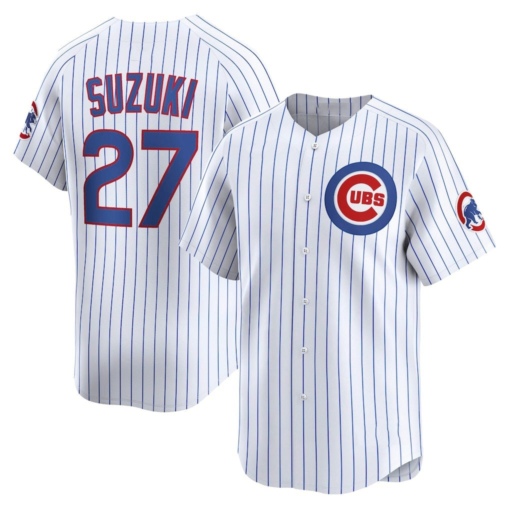 Boles  Chicago Cubs #27 Seiya Suzuki White  Home Limited Player Jersey