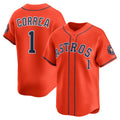 Boles Houston Astros #1 Carlos Correa Orange  Alternate Limited Player Jersey