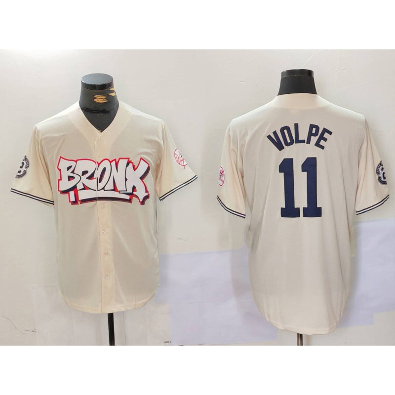 Boles  New York Yankees #11 Anthony Volpe Cream  Limited Stitched Jersey 2