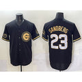 Boles  Chicago Cubs #23 Ryne Sandberg Black  Gold 'Ryne Sandberg Tribute' Vapor Limited V2 Stitched Jersey