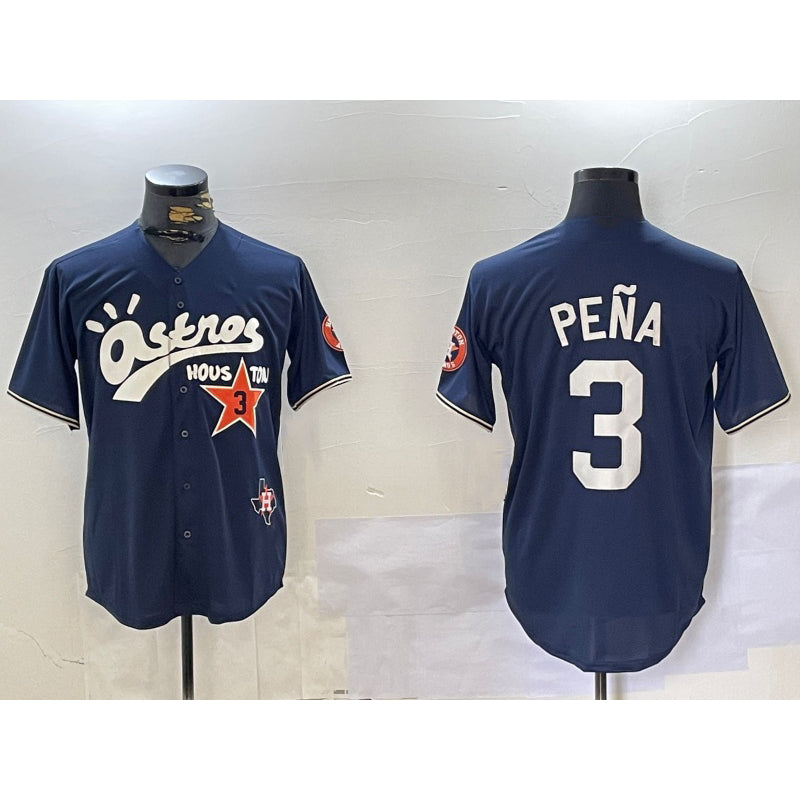 Boles Houston Astros #3 Jeremy Pena Black  Cactus Jack Vapor Premier Stitched Jersey