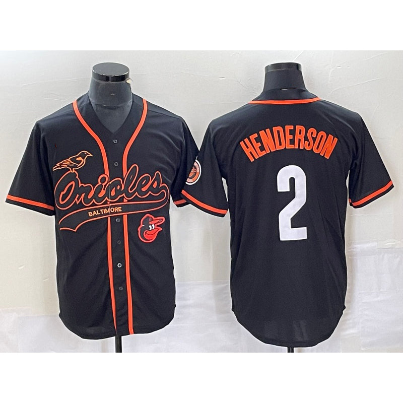 Boles Baltimore Orioles #2 Gunnar Henderson Black  With Patch Cool Base Stitched Jersey
