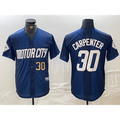 Boles Detroit Tigers #30 Kerry Carpenter Number 2024 Navy  City Connect Cool Base Limited Stitched Jersey 2
