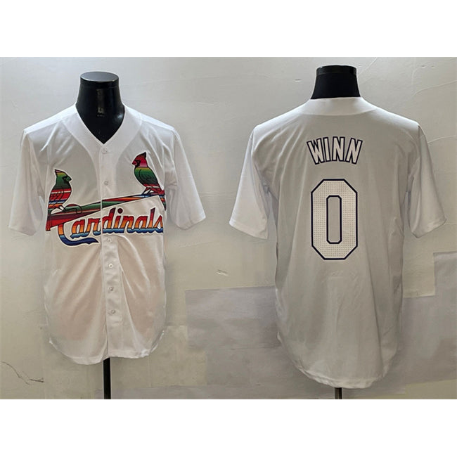 Boles St. Louis Cardinals #0 Masyn Winn White  Cool Base Stitched Jersey