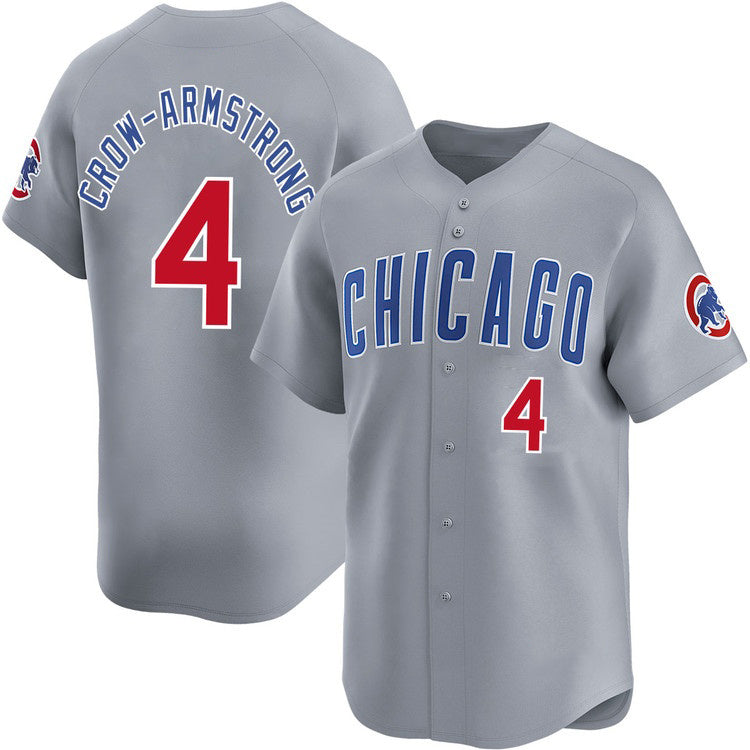 Boles  Chicago Cubs #4 Pete Crow-Armstrong Gray  Limited Stitched Jersey