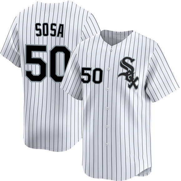 Boles  Chicago White Sox #50 Lenyn Sosa White  2025 Home Limited Stitched Jersey