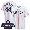 Boles Houston Astros #44 Yordan Alvarez White  2022 World Series Champions Home Stitched Jersey