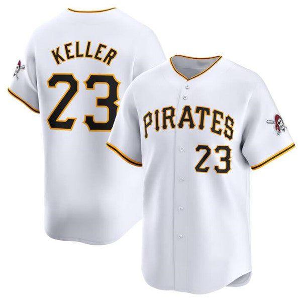 Boles  Pittsburgh Pirates #23 Mitch Keller White  Home Limited Stitched Jersey
