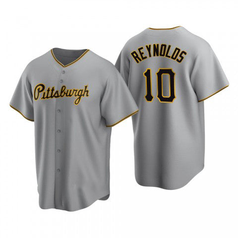 ittsburgh Pirates #10 Bryan Reynolds Gray  Road Cool Base Jersey