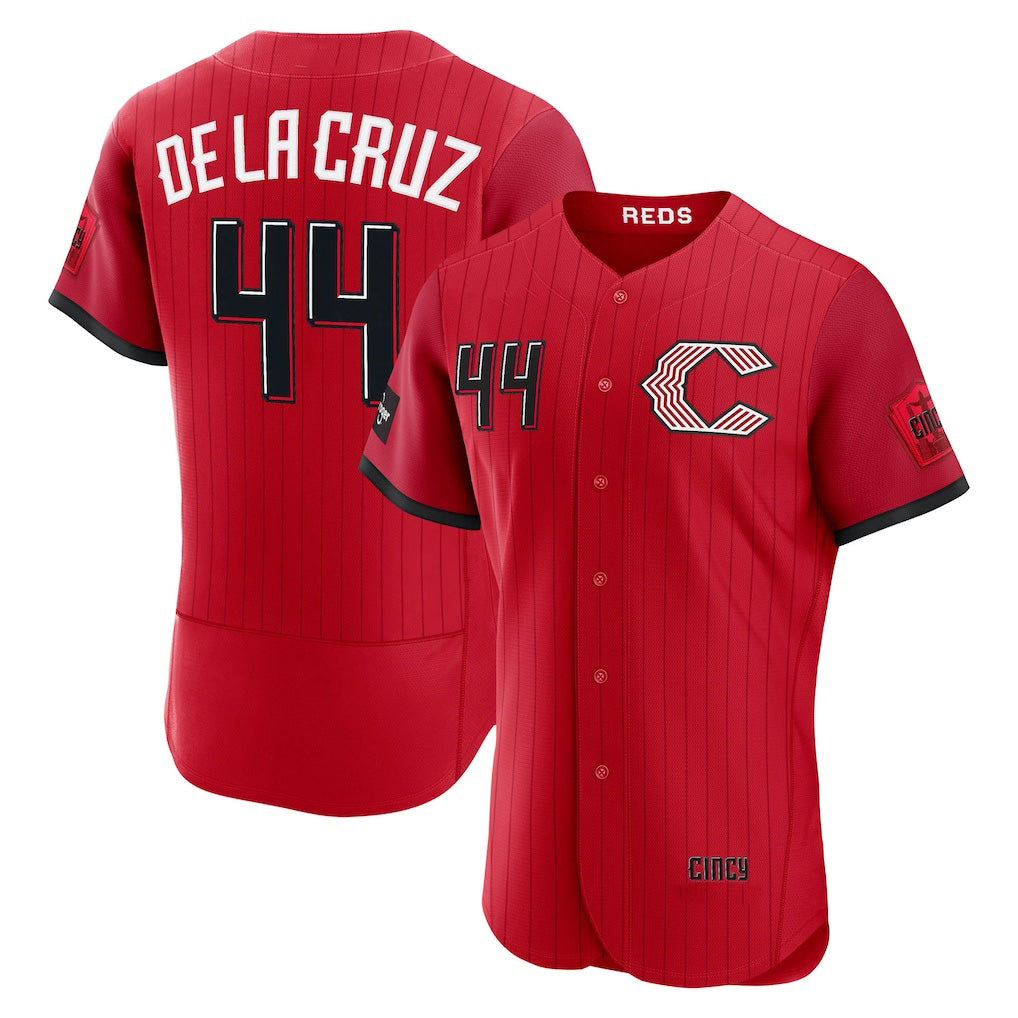 Boles Cincinnati Reds #44 Elly De La Cruz Red  2026 City Connect Authentic Sponsor Patch Jersey