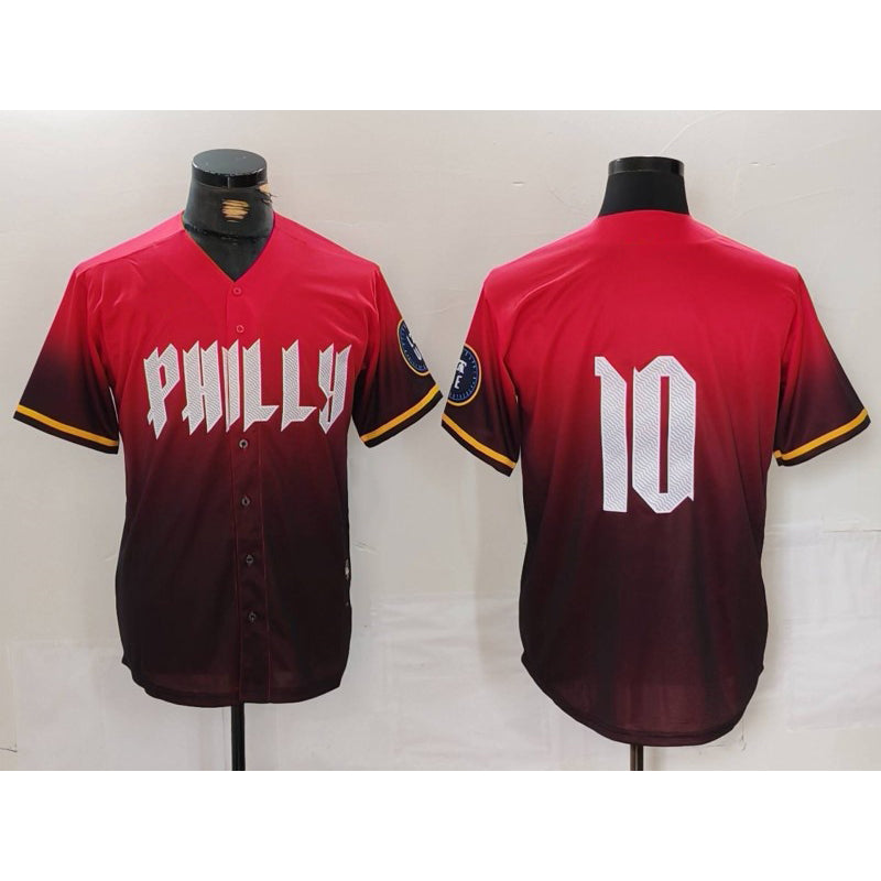Boles  Philadelphia Phillies #10 JT Realmuto Red  2024 City Connect Limited Stitched Jersey 2