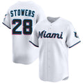 Boles  Miami Marlins #28 Kyle Stowers White  2024 Home Limited Stitched Jersey
