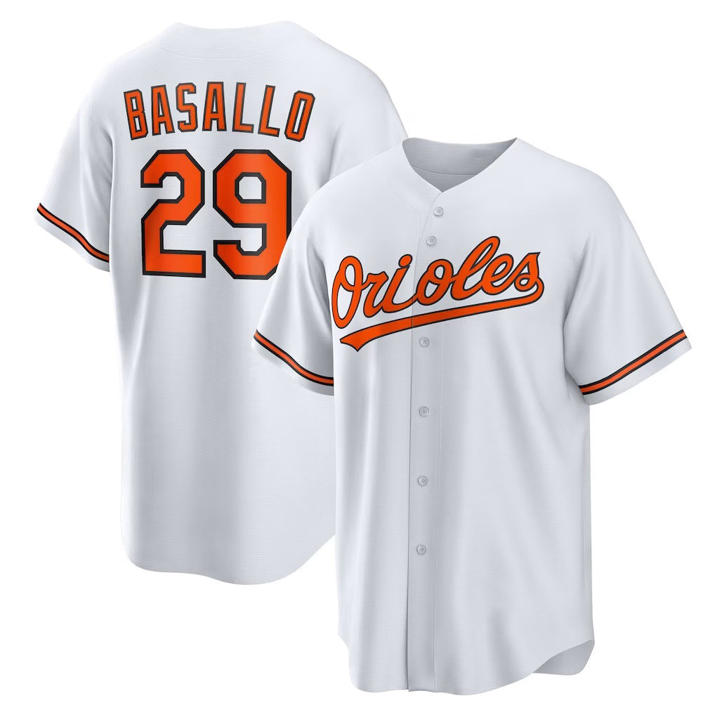 Boles Baltimore Orioles #29 Samuel Basallo White  Replica Player Jersey