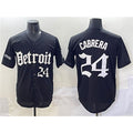 Boles Detroit Tigers #24 Miguel Cabrera Black  'Motor Gothic Edition' Vapor Premier Limited Stitched Jersey