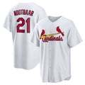 Boles St. Louis Cardinals #21 Lars Nootbaar White  Home Replica Jersey