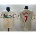 Boles  Philadelphia Phillies #7 Trea Turner Cream  Phanatic Limited Stitched Jersey