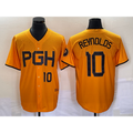 Boles  Pittsburgh Pirates #10 Bryan Reynolds Number Gold  2023 City Connect Stitched Jersey 2