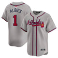 Boles A.Braves #1 Ozzie Albies Player Gray Vapor Premier City Connect Premium Stitched Jerseys