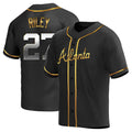 Boles A.Braves #27 Austin Riley Player Black&Gold Replica en Alternate Stitched Jerseys