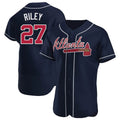 Boles A.Braves #27 Austin Riley Player Navy Authentic Alternate Stitched Jerseys