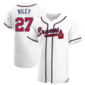 Boles A.Braves #27 Austin Riley Player White Authentic Home Stitched Jerseys
