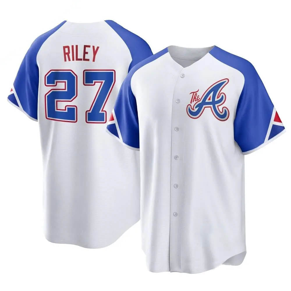 Boles A.Braves #27 Austin Riley Player White Replica City Connect Stitched Jerseys