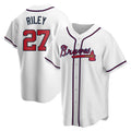 Boles A.Braves #27 Austin Riley Player White Replica Home Stitched Jerseys
