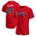Boles A.Braves #28 Matt Olson Player Red Authentic Alternate Stitched Jerseys