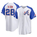 Boles A.Braves #28 Matt Olson Player White Replica City Connect Stitched Jerseys