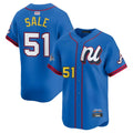 Boles A.Braves #51 Chris Sale Player Blue National League Limited Stitched Jerseys