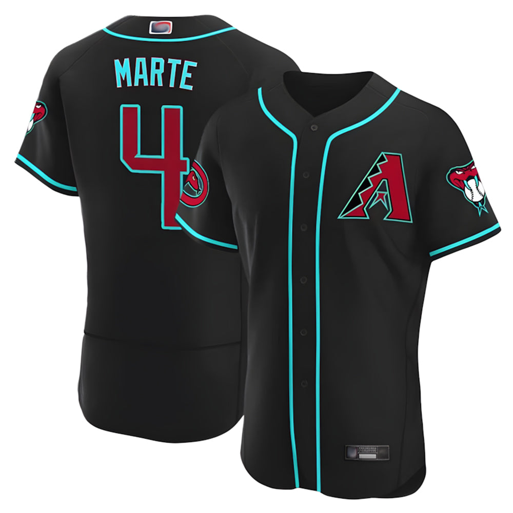 Boles A.Diamondbacks #4 Ketel Marte Player Black Limited Stitched Jerseys