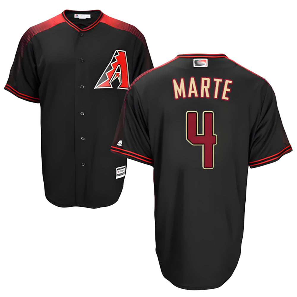 Boles A.Diamondbacks #4 Ketel Marte Player Black Big & Tall Replica Limited Stitched Jerseys