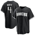 Boles A.Diamondbacks #4 Ketel Marte Player Black Pointed collar Replica Game Stitched Jerseys