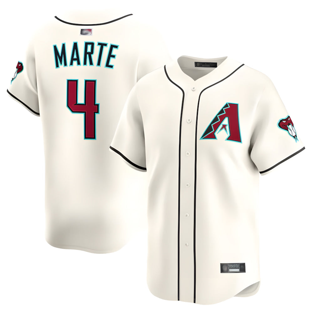 Boles A.Diamondbacks #4 Ketel Marte Player Cream Limited Stitched Jerseys