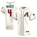 Boles A.Diamondbacks #4 Ketel Marte Player Cream Limited Stitched Jerseys