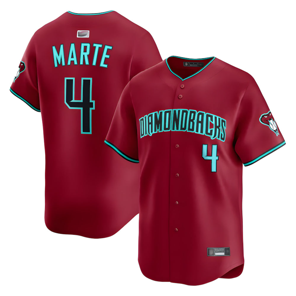 Boles A.Diamondbacks #4 Ketel Marte Player Red Home Limited Stitched Jerseys