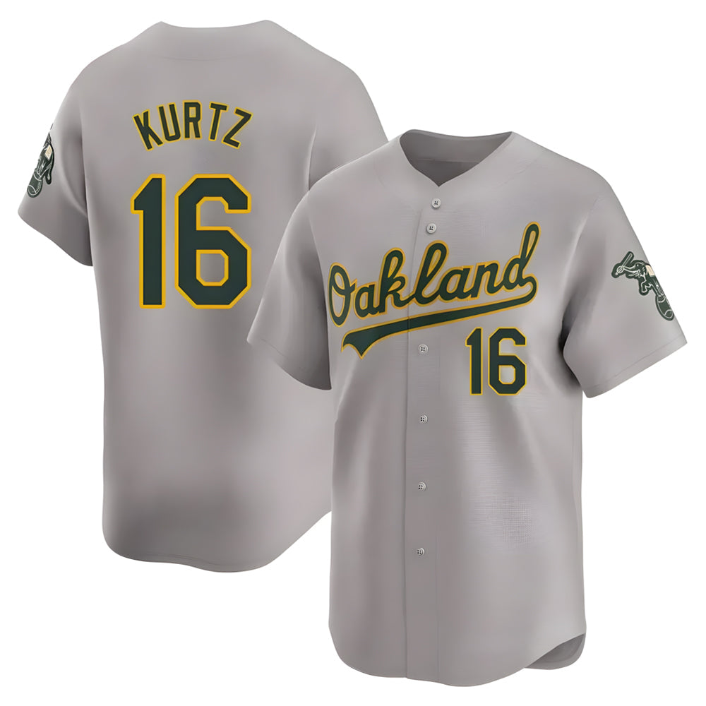 Boles Athletics #16 Nick Kurtz Player Grey Home Limited Stitched Jerseys