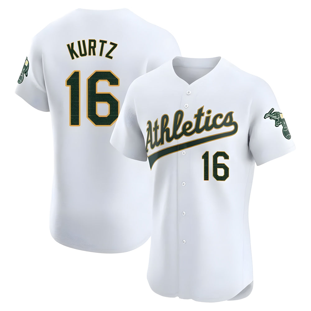 Boles Athletics #16 Nick Kurtz Player White Elite Road Stitched Jerseys