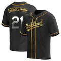 Boles Athletics #21 Tyler Soderstrom Player Black Golden Replica Alternate Stitched Jersey