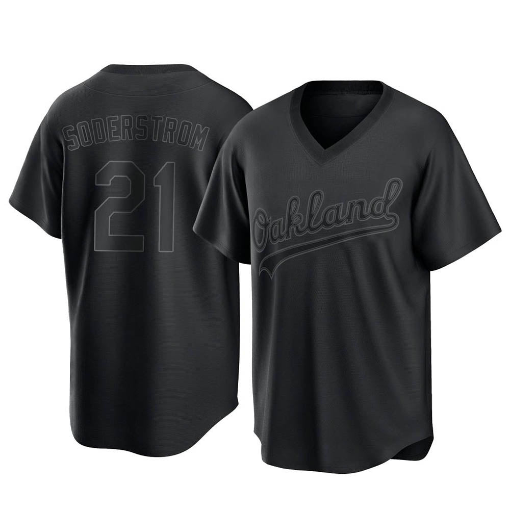 Boles Athletics #21 Tyler Soderstrom Player Black Replica Pitch Fashion Stitched Jersey