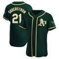 Boles Athletics #21 Tyler Soderstrom Player Green Authentic Alternate Stitched Jersey