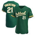 Boles Athletics #21 Tyler Soderstrom Player Green Authentic Kelly Alternate Stitched Jersey