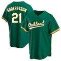 Boles Athletics #21 Tyler Soderstrom Player Green Replica Kelly Alternate Stitched Jersey