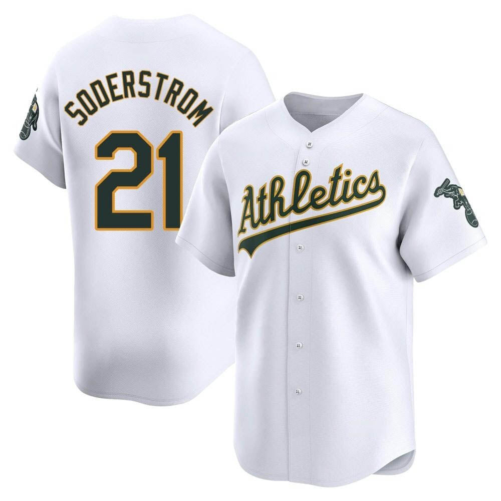 Boles Athletics #21 Tyler Soderstrom Player White Limited Home Stitched Jersey