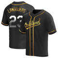 Boles Athletics #23 Shea Langeliers Player Black Golden Replica Alternate Stitched Jerseys
